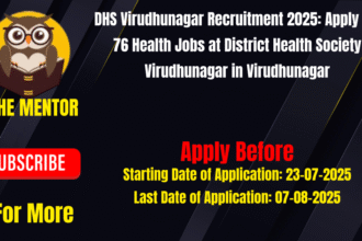 DHS Virudhunagar Recruitment 2025 Apply for 76 Health Jobs at District Health Society Virudhunagar in Virudhunagar