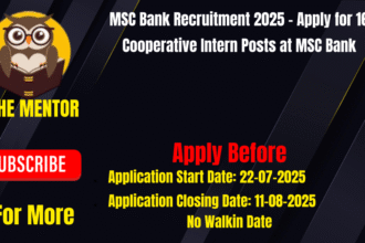 MSC Bank Recruitment 2025 - Apply for 16 Cooperative Intern Posts at MSC Bank