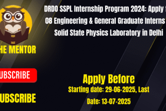 DRDO SSPL Internship Program 2024