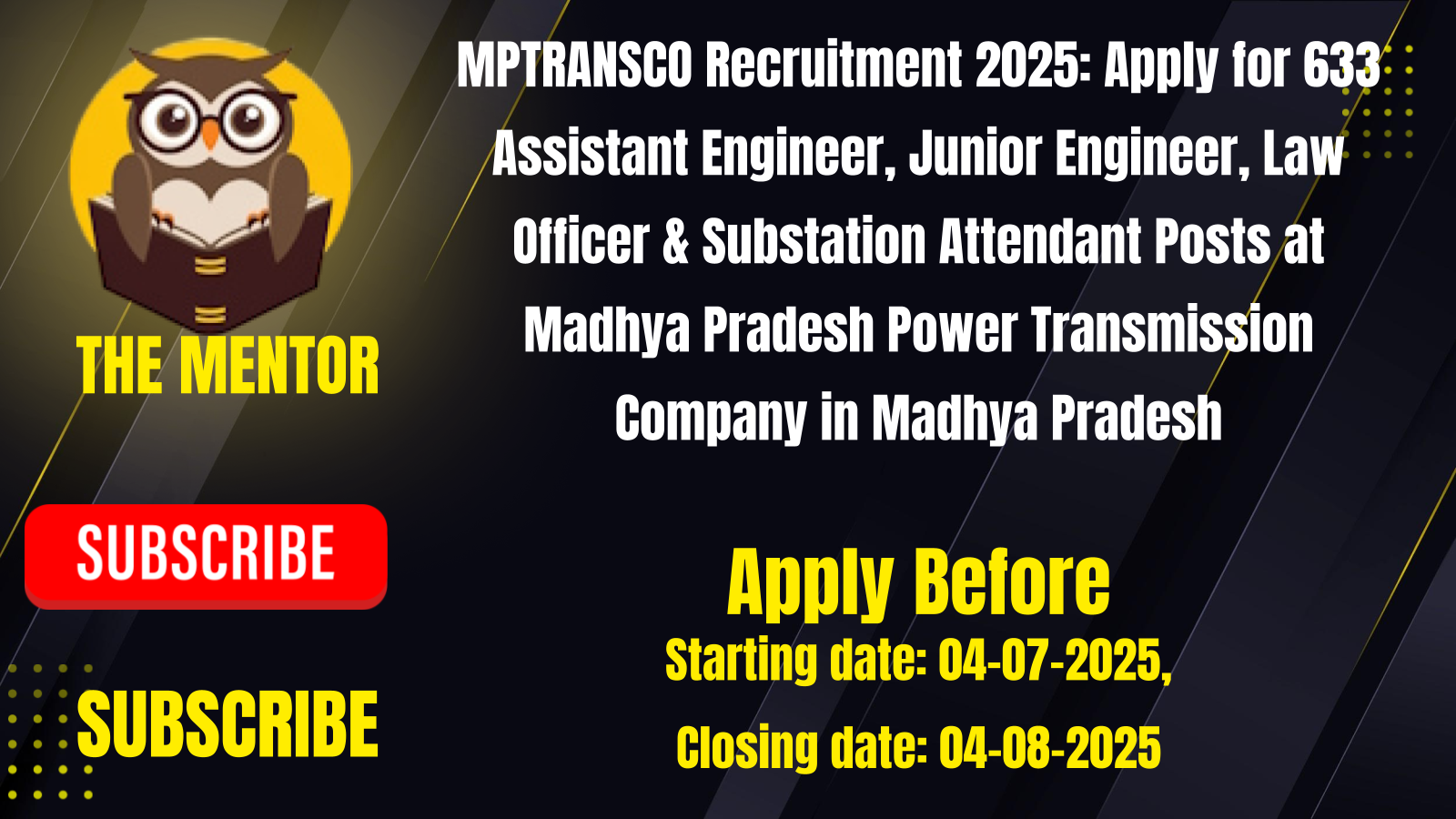 MPTRANSCO Recruitment 2025