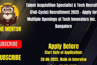 Talent Acquisition Specialist & Tech Recruiter (Full-Cycle) Recruitment 2025