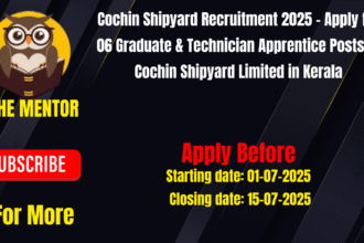 Cochin Shipyard Recruitment