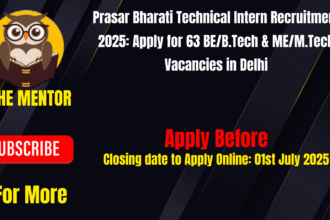 Prasar Bharati Technical Intern Recruitment 2025