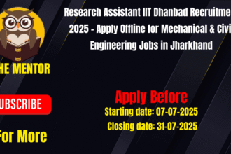 Research Assistant IIT Dhanbad
