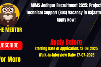 AIIMS Jodhpur Recruitment 2025