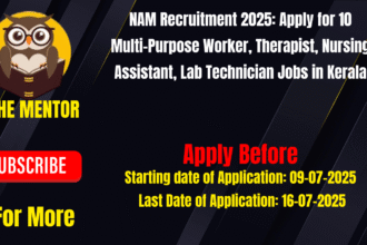 NAM Recruitment 2025