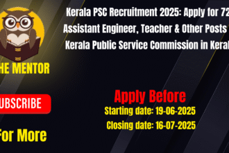Kerala PSC Recruitment 2025