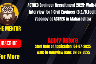 ACTREC Engineer Recruitment 2025