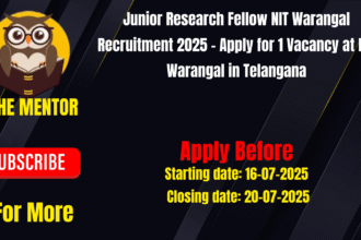 Junior Research Fellow NIT Warangal