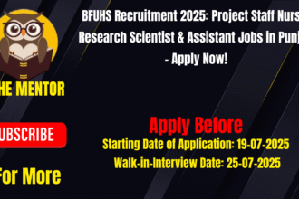 BFUHS Recruitment 2025