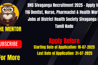 DHS Sivaganga Recruitment 2025
