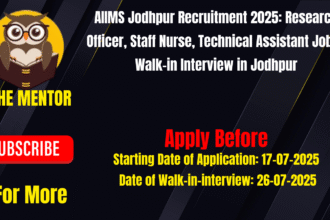 AIIMS Jodhpur Recruitment 2025
