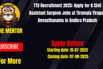 TTD Recruitment 2025