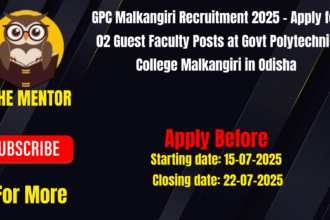 GPC Malkangiri Recruitment 2025