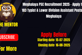 Meghalaya PSC Recruitment