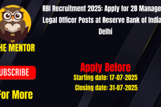 RBI Recruitment 2025