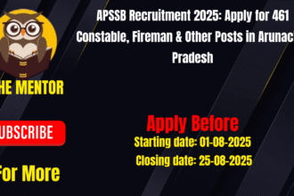 APSSB Recruitment 2025