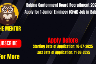 Babina Cantonment Board Recruitment 2025
