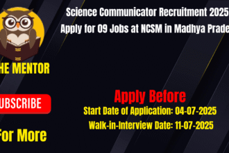 Science Communicator Recruitment 2025