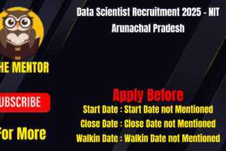 Data Scientist Recruitment 2025 - NIT Arunachal Pradesh