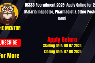 DSSSB Recruitment 2025