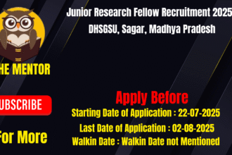 Junior Research Fellow Recruitment 2025
