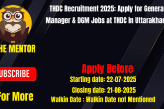 THDC Recruitment 2025