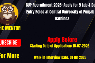 CUP Recruitment 2025