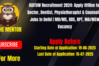 IGDTUW Recruitment 2025