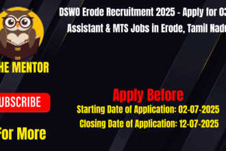 DSWO Erode Recruitment 2025