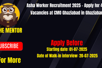Asha Worker Recruitment 2025