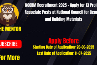 NCCBM Recruitment 2025