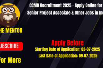 CCMB Recruitment 2025