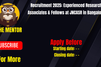 Experienced Research Associates & Fellows at JNCASR in Bangalore