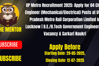 UP Metro Recruitment 2025