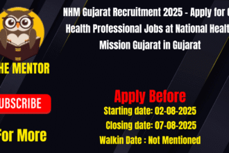 NHM Gujarat Recruitment 2025 Apply for 04 Health Professional Jobs at National Health Mission Gujarat in Gujarat