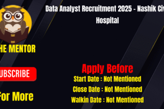 Data Analyst Recruitment 2025 Nashik Civil Hospital