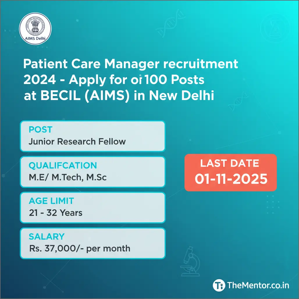 Patient Care Manager recruitment 2024 - Apply for 100 Posts at BECIL (AIIMS) in New Delhi